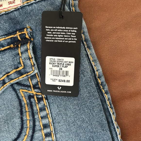 True Religion Jean Light Wash - Picture 3 of 4